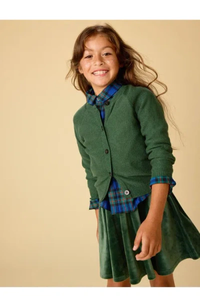 Tea Collection Velour Twirl Skirt In Green