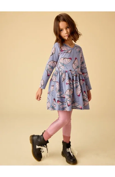 Tea Collection Long Sleeve Wrap Neck Dress