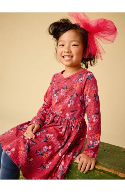 Tea Collection Long Sleeve Wrap Neck Dress