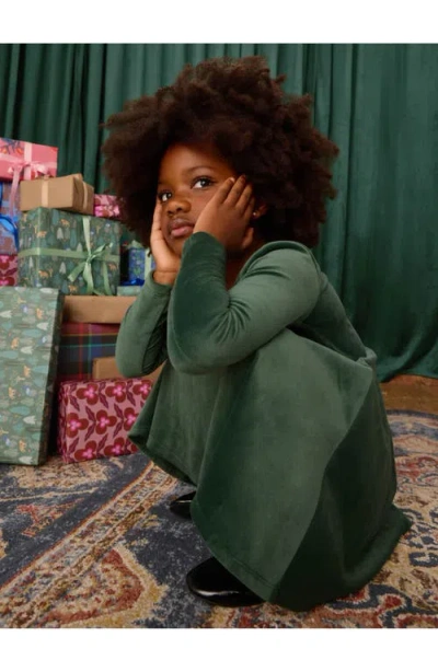 Tea Collection Velour Ballet Dress In Green