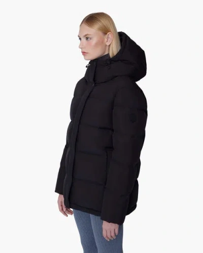 Quartz Co. Paige | Hooded Down Winter Jacket In Black