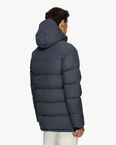 Quartz Co. Alexander | Hooded Recycled Down Winter Jacket In Blue
