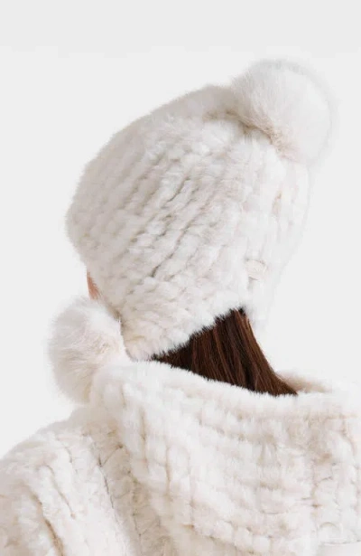Rudsak Pia Knit Faux Fur Hat In Brown
