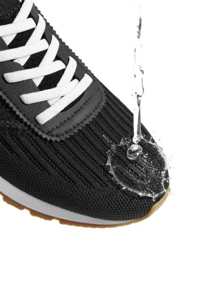 Vivaia Mix-texture Slip-on Sneakers In Black