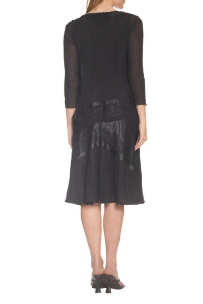 Komarov Charmeuse & Chiffon Cocktail Dress With Jacket In Animal Print