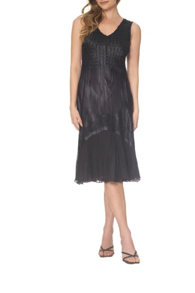 Komarov Charmeuse & Chiffon Cocktail Dress With Jacket In Animal Print