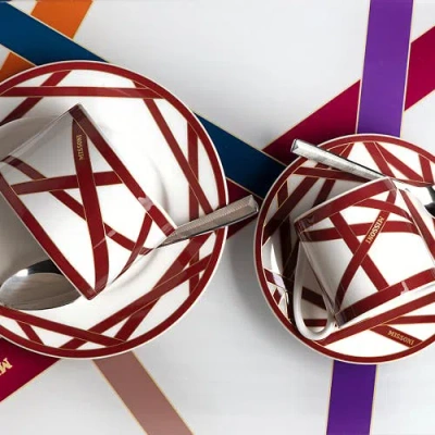 Missoni Dessert Plate 2 Pcs. Set In Multi