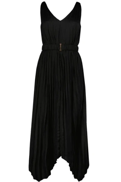 Bishop + Young Highbrow Pleat Dress In Animal Print