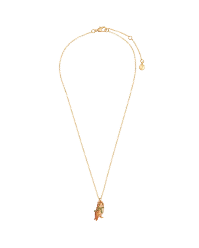 Fable England Cosy Owl Gold Chain Necklace In Gold