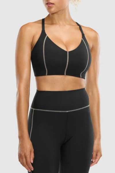 Peloton Cadent V-neck Bra In Black