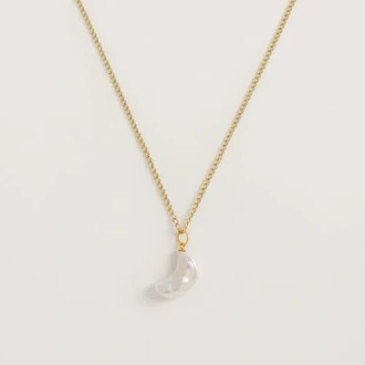 Freya Rose Moon Pearl Necklace Gold Plated In Gold