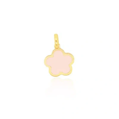 The Lovery Fine Jewelry Pink Pearl Flower Charm In Pink