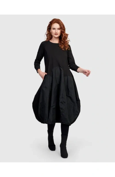 Alembika Maxima Crew Cocoon Dress In Black