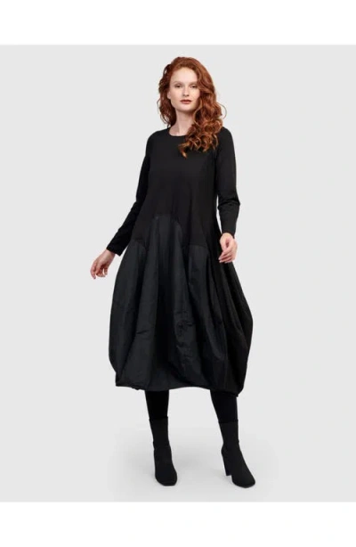Alembika Maxima Crew Cocoon Dress In Black