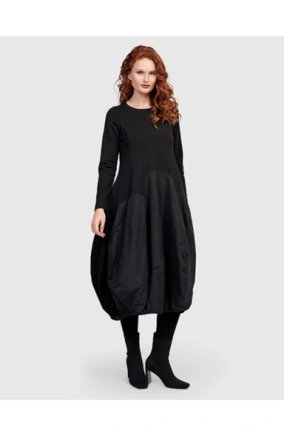 Alembika Maxima Crew Cocoon Dress In Black