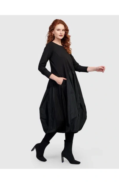 Alembika Maxima Crew Cocoon Dress In Black
