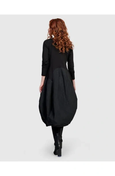 Alembika Maxima Crew Cocoon Dress In Black