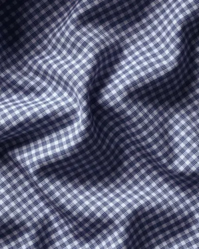 Charles Tyrwhitt Non-iron Poplin Gingham Shirt In Blue