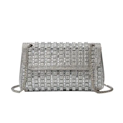 Lady Couture Idol, Multi Jewel Shoulder Bag In Silver