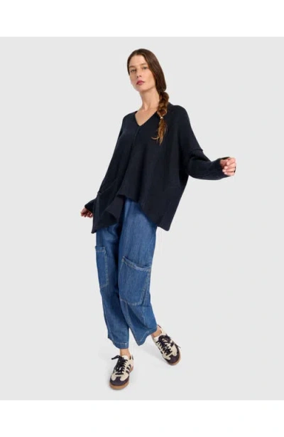 Alembika Bliss Slouchy Sweater In Blue