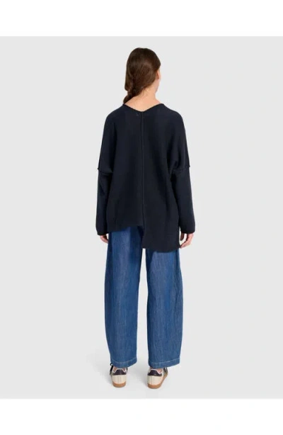 Alembika Bliss Slouchy Sweater In Blue