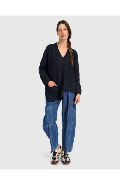 Alembika Bliss Slouchy Sweater In Blue