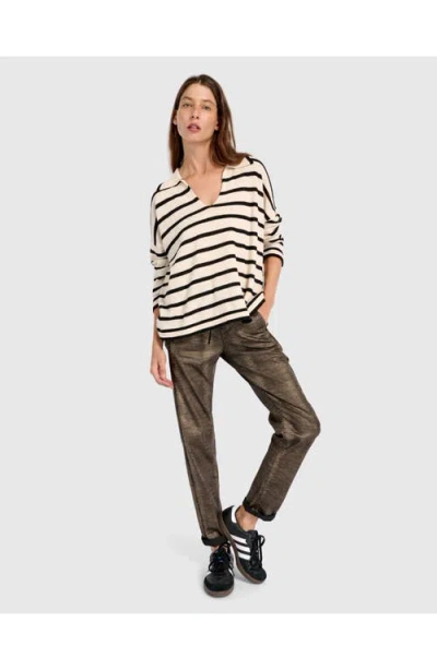 Alembika Surfside Collared Sweater In White