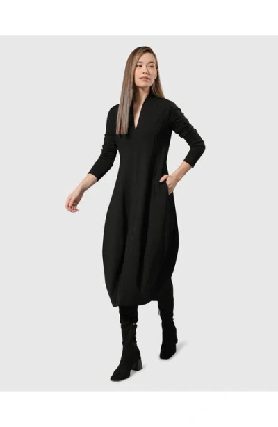 Alembika Essential Pockets Cocoon Dress In Black