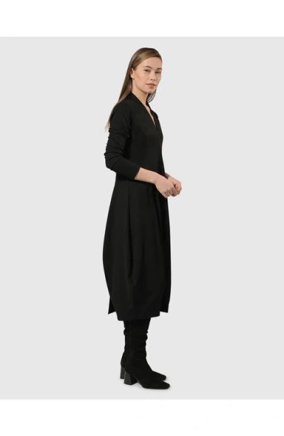 Alembika Essential Pockets Cocoon Dress In Black
