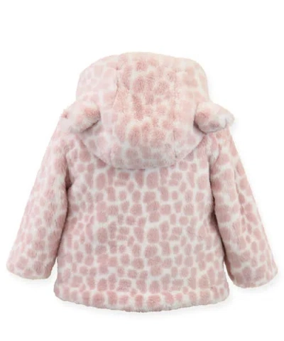 Widgeon Faux Fur Hooded Zip Front Snuggle Jacket In Pink