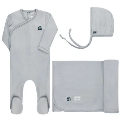 Ely's & Co. Aurora Classics Embroidered Cherry Collection In Gray