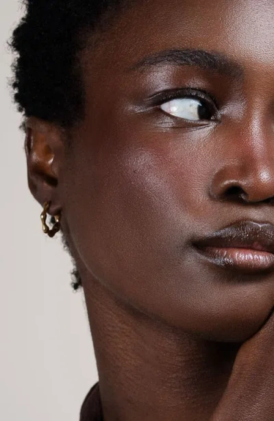 Dower & Hall Waterfall Hinged Huggie Hoops In Brown