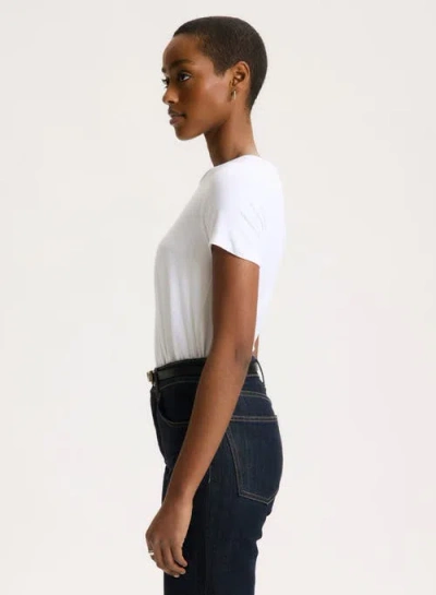 Majestic Filatures Soft Touch Short Sleeve Semi-relaxed Crewneck Tee In White