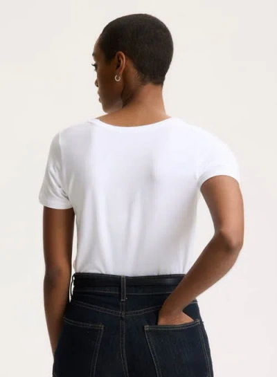 Majestic Filatures Soft Touch Short Sleeve Semi-relaxed Crewneck Tee In White