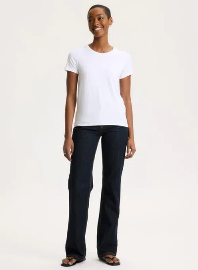 Majestic Filatures Soft Touch Short Sleeve Semi-relaxed Crewneck Tee In White