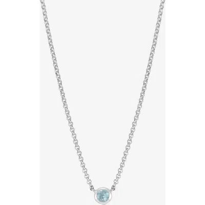 Dower & Hall Aquamarine Round Dewdrop Pendant In Brown