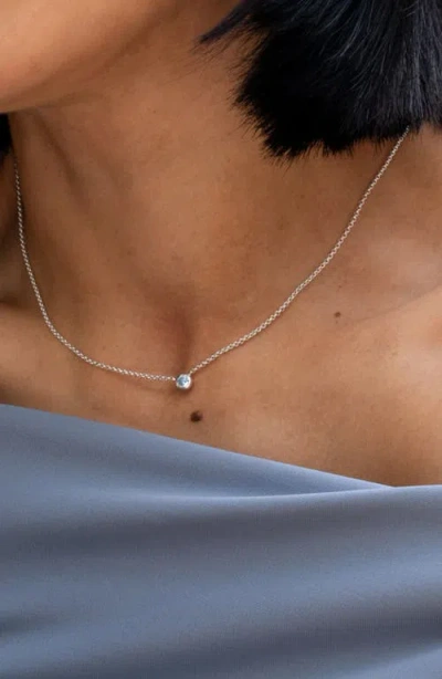 Dower & Hall Aquamarine Round Dewdrop Pendant In Brown