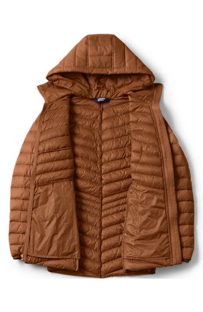 Lands' End Ultralight Packable Down Jacket In Brown