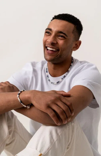 Dower & Hall Silver Mens Mixed Freshwater Pearl Bracelet