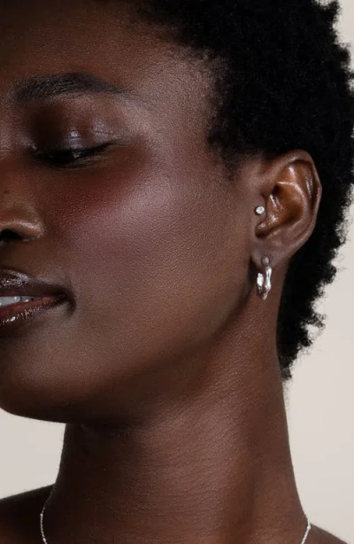 Dower & Hall Waterfall Hinged Huggie Hoops In Neutral