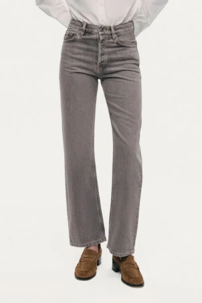 Nocturne Washed Straight-leg Jeans In Gray