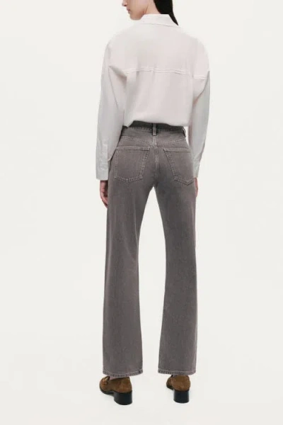 Nocturne Washed Straight-leg Jeans In Gray