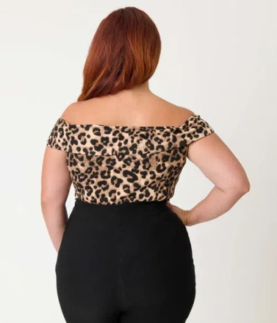 Unique Vintage Plus Size 1950s Maraschino Top In Brown