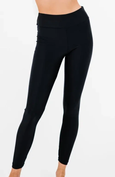 Calypsa Long Swim Leggings In Black