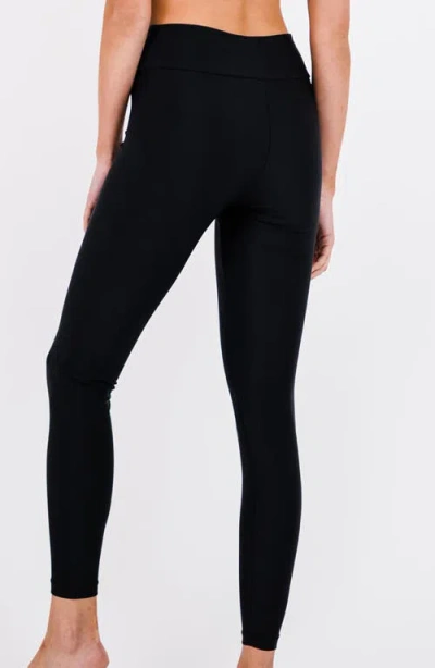 Calypsa Long Swim Leggings In Black