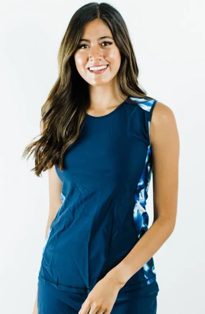 Calypsa Loose Fit Maya Swim Top In Multi