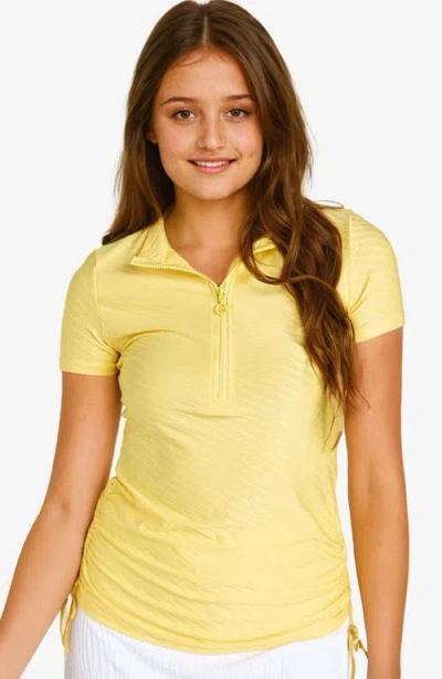 Calypsa Half-zip Adele Swim Top In Yellow