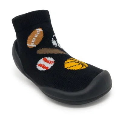Komuello Toddler Boy Sock Shoes In Black