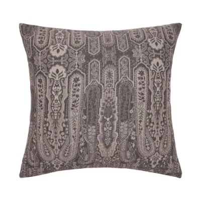 Elisabeth York 26" X 26" Nerina Fig Decorative Bedding Premium Cotton Square Euro Sham In Gray