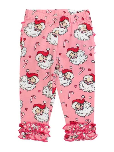 Rufflebutts Baby Girls Ruffle Leggings With Signature Rear Ruffles In Pink